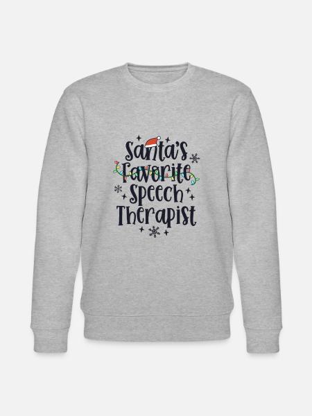 Nette Weihnachtslogopädin Sprachtherapie - Stanley/Stella Unisex Bio-Sweatshirt CHANGER  - Grau meliert