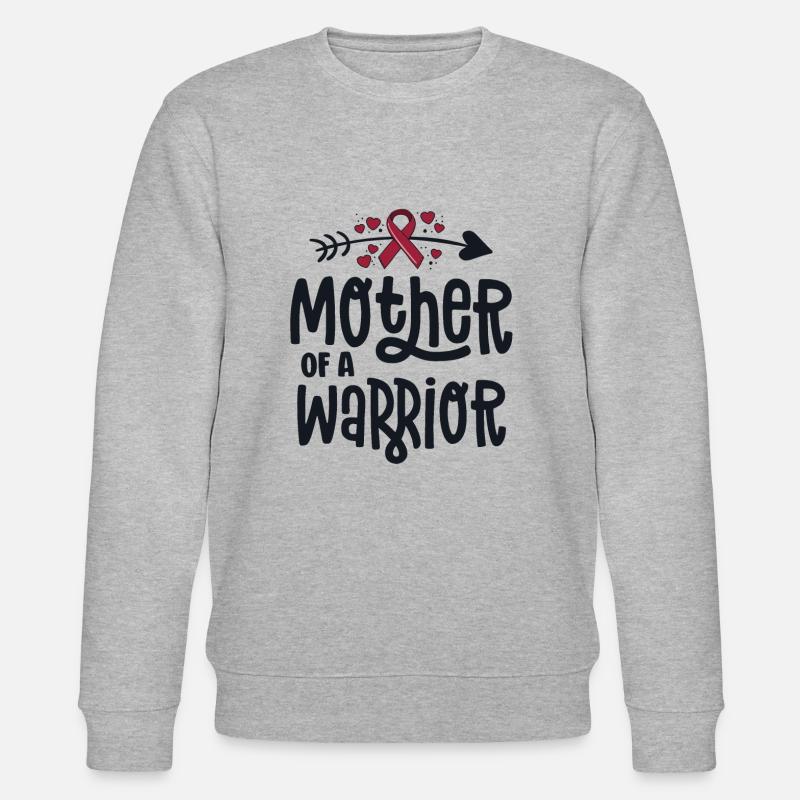 Mutter eines Kriegers Gefäßfehlbildung - Stanley/Stella Unisex Bio-Sweatshirt CHANGER - Grau meliert