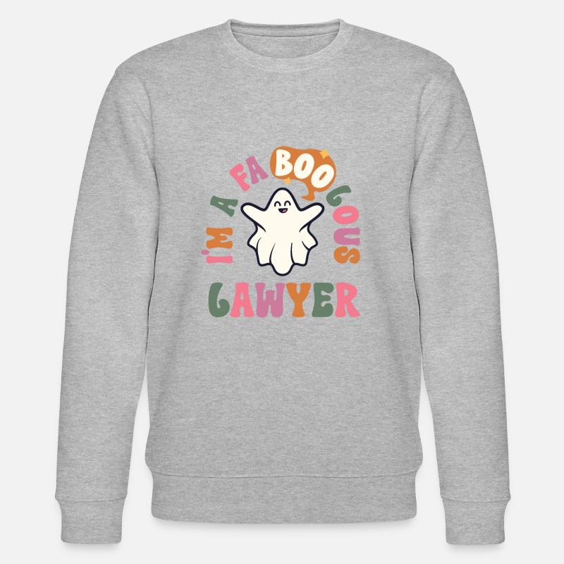 Faboolous Anwalt Retro Halloween Anwalt - Stanley/Stella Unisex Bio-Sweatshirt CHANGER  - Grau meliert