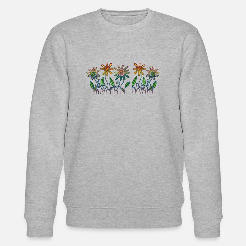 Blumen - Stanley/Stella Unisex Bio-Sweatshirt CHANGER  - Grau meliert