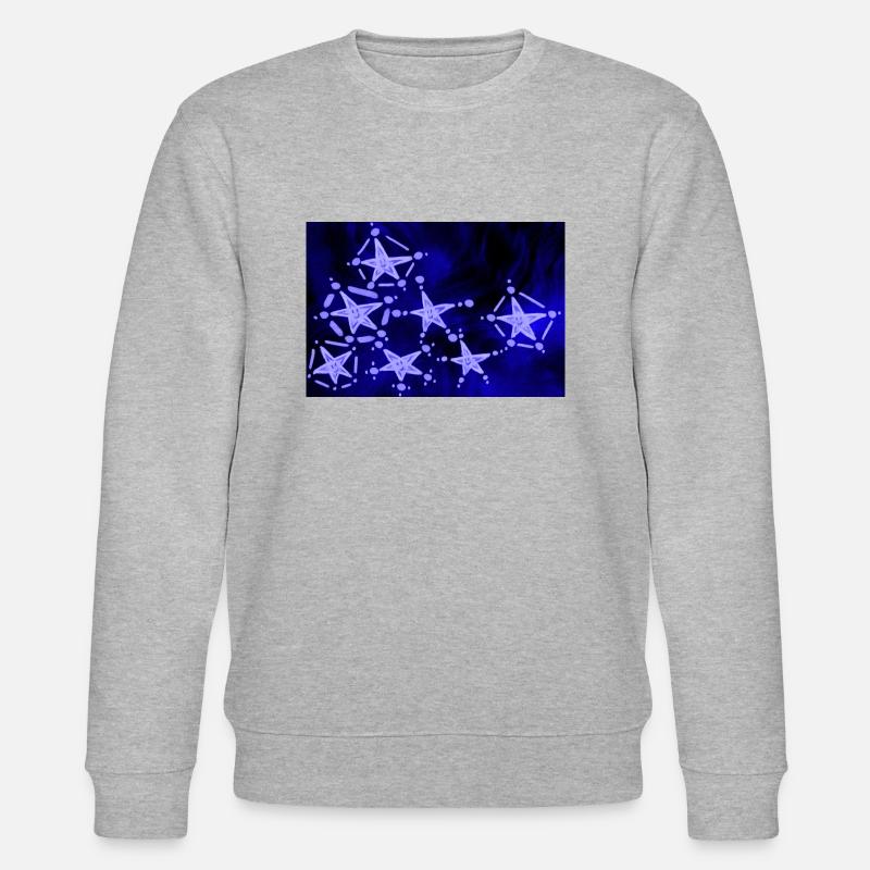 7 BLAUE STERNE - Stanley/Stella Unisex Bio-Sweatshirt CHANGER  - Grau meliert