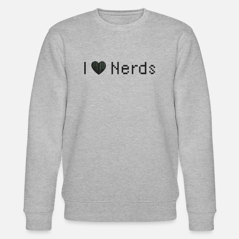 I Love Nerds - Stanley/Stella Unisex Bio-Sweatshirt CHANGER  - Grau meliert