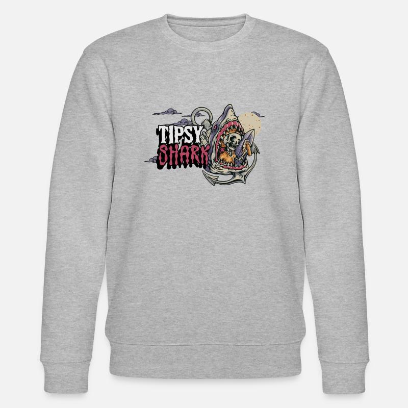 Tipsy Shark - Stanley/Stella Unisex Bio-Sweatshirt CHANGER  - Grau meliert
