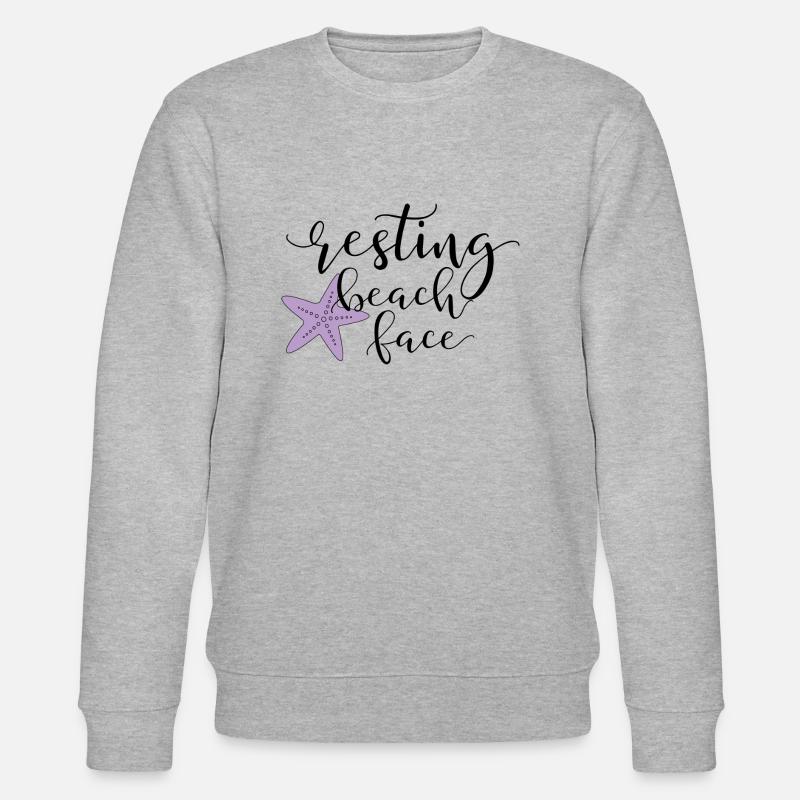 Resting Beach Face - Stanley/Stella Unisex Bio-Sweatshirt CHANGER  - Grau meliert