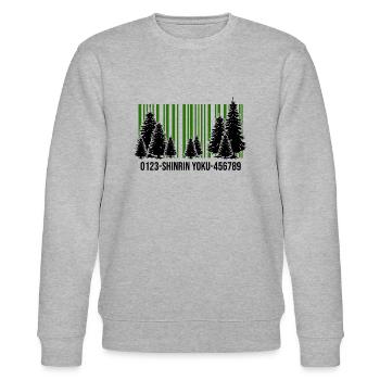 shinrin yoku Waldgänger Waldbaden Wald - Stanley/Stella Unisex Bio-Sweatshirt CHANGER  - Grau meliert - Vorne - Nik (191cm) & Marisol (170cm)