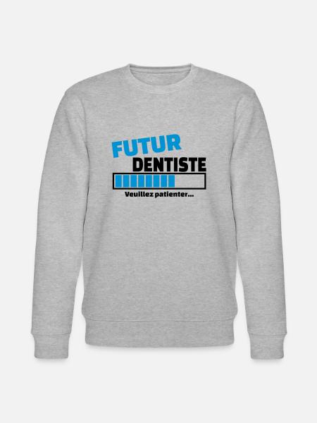 futur dentiste - Sweat bio CHANGER Stanley/Stella Unisexe - gris chiné