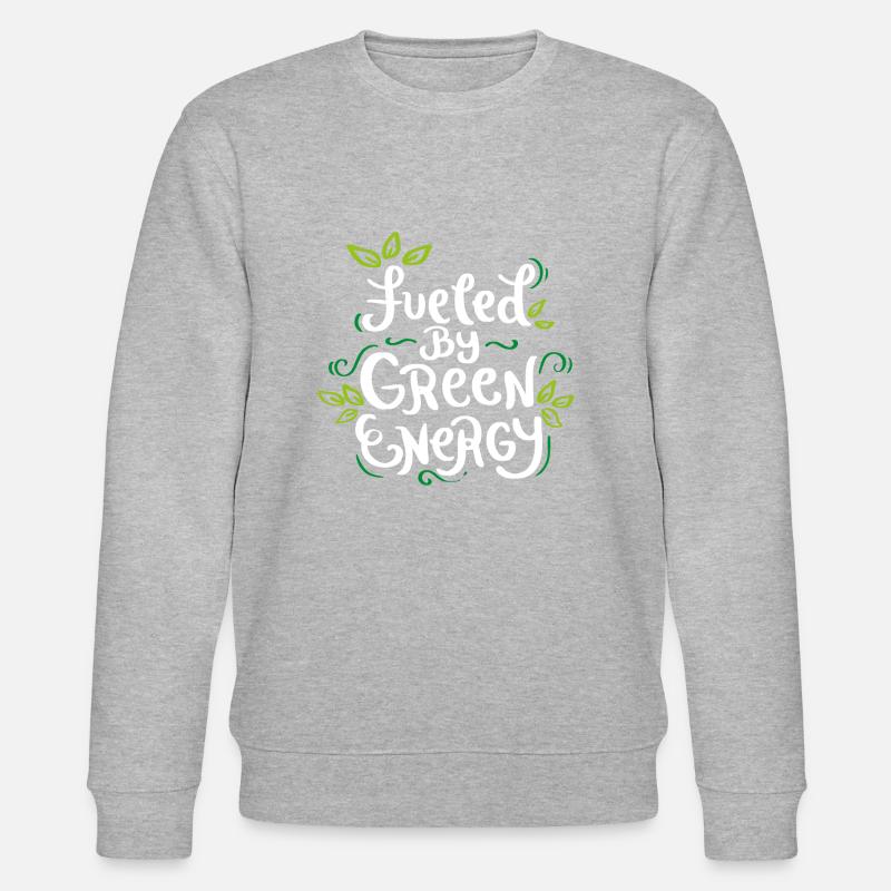 Alimenté par Green Energy Gift - Sweat bio CHANGER Stanley/Stella Unisexe - gris chiné