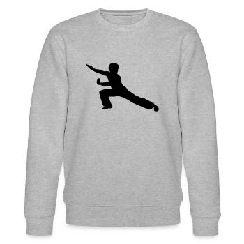 Martial Arts - Stanley/Stella CHANGER Unisex Organic Sweatshirt - heather grey - Front - Nik (191cm) & Marisol (170cm)
