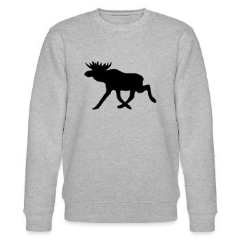 Elch - Klassiker - Stanley/Stella Unisex Bio-Sweatshirt CHANGER  - Grau meliert - Vorne - Nik (191cm) & Marisol (170cm)