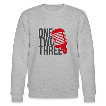 Un Deux Trois Microphone (coloré) - Sweat bio CHANGER Stanley/Stella Unisexe - gris chiné - Devant - Nik (191cm) & Marisol (170cm)