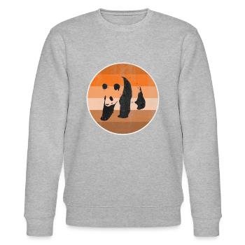 Panda - Stanley/Stella Unisex Bio-Sweatshirt CHANGER  - Grau meliert - Vorne - Nik (191cm) & Marisol (170cm)