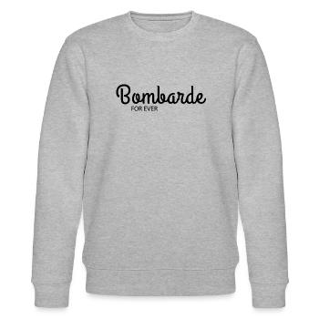 Bretagne - Bombarde für immer - Stanley/Stella Unisex Bio-Sweatshirt CHANGER  - Grau meliert - Vorne - Nik (191cm) & Marisol (170cm)