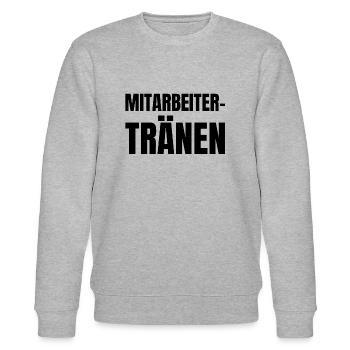 Mitarbeitertränen fieser Chef Tasse - Stanley/Stella Unisex Bio-Sweatshirt CHANGER  - Grau meliert - Vorne - Nik (191cm) & Marisol (170cm)