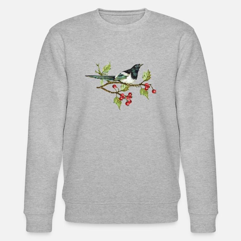 Oiseau pie - Sweat bio CHANGER Stanley/Stella Unisexe - gris chiné