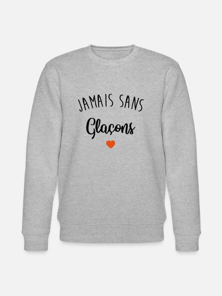 never without ice cubes - Stanley/Stella CHANGER Unisex Organic Sweatshirt - heather grey