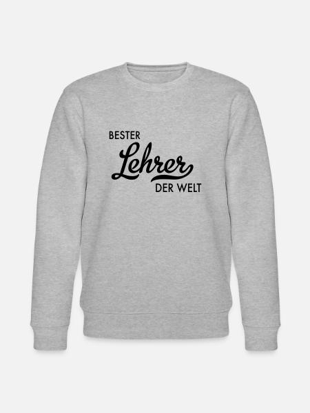 Bester Lehrer der Welt - Stanley/Stella Unisex Bio-Sweatshirt CHANGER  - Grau meliert