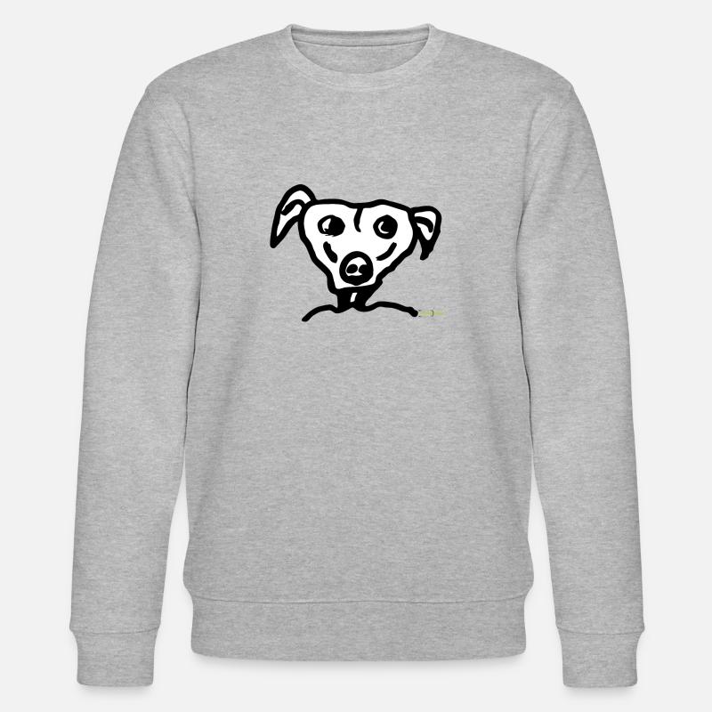 Tête de chien dessin SW - Sweat bio CHANGER Stanley/Stella Unisexe - gris chiné