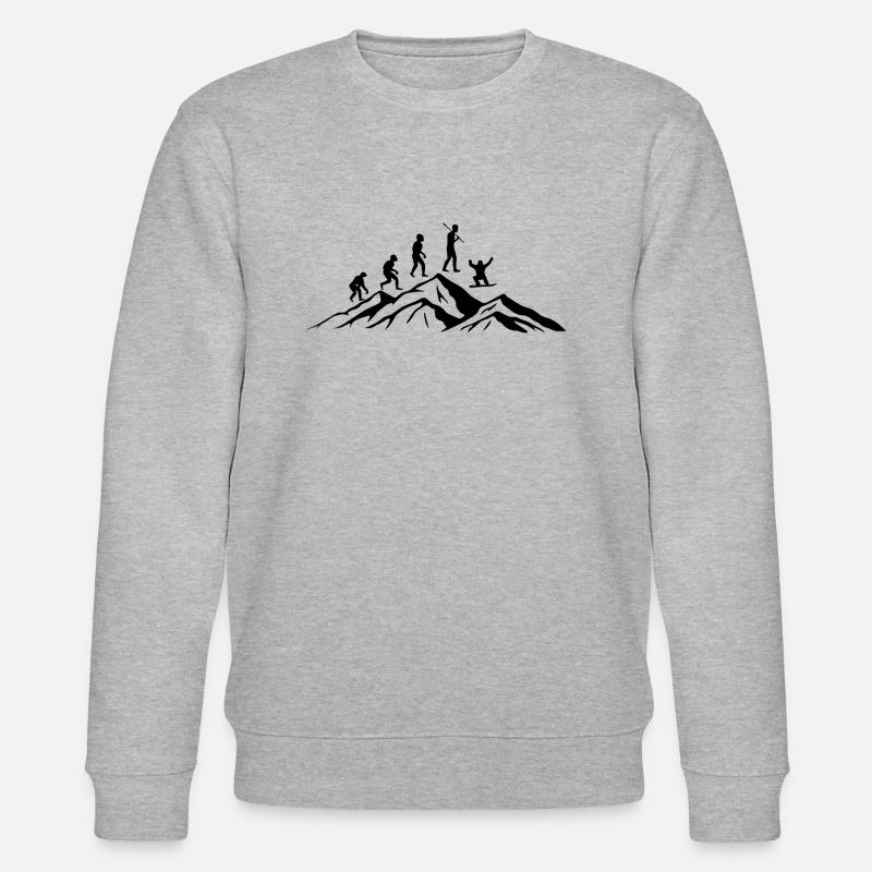 Snowboard Snowboarder - Stanley/Stella Unisex Bio-Sweatshirt CHANGER  - Grau meliert