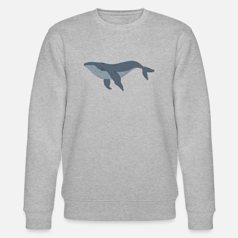 Ozean, Wal - Stanley/Stella Unisex Bio-Sweatshirt CHANGER  - Grau meliert