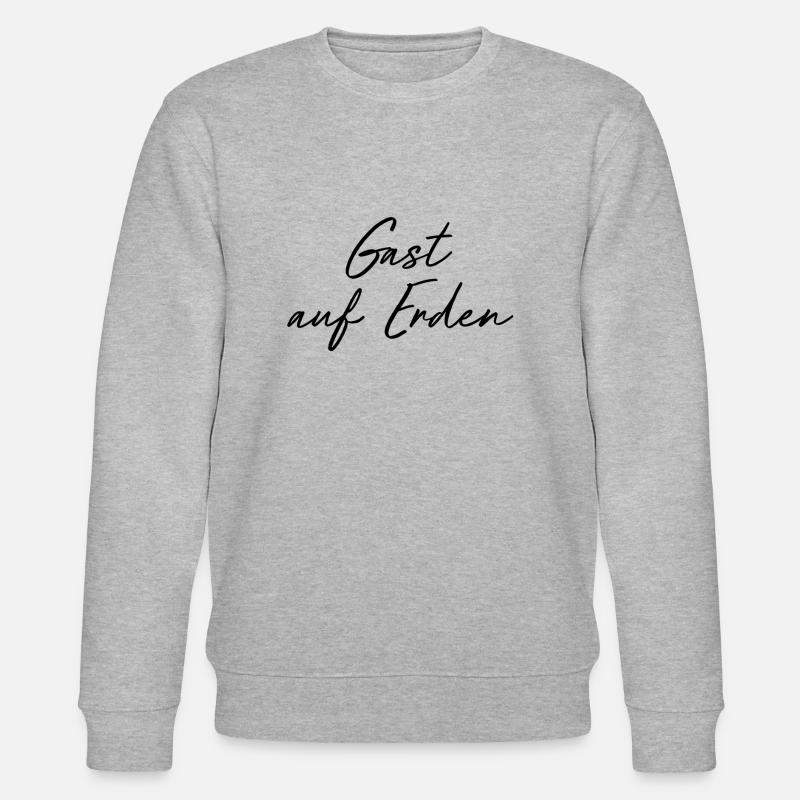 Gast auf Erden - Stanley/Stella Unisex Bio-Sweatshirt CHANGER  - Grau meliert