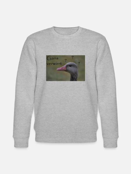 Goose confused - funny saying - Stanley/Stella CHANGER Unisex Organic Sweatshirt - heather grey