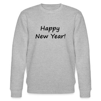 Happy New Year - Stanley/Stella Unisex Bio-Sweatshirt CHANGER  - Grau meliert - Vorne - Nik (191cm) & Marisol (170cm)