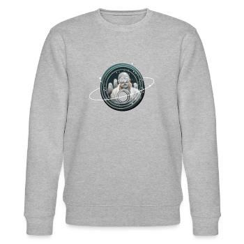 The Astral Expedition of Pliny the Elder - Stanley/Stella CHANGER Unisex Organic Sweatshirt - heather grey - Front - Nik (191cm) & Marisol (170cm)