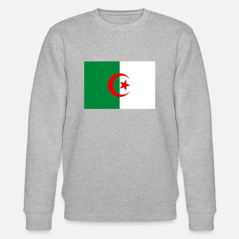 Algerien Flagge - Stanley/Stella Unisex Bio-Sweatshirt CHANGER  - Grau meliert