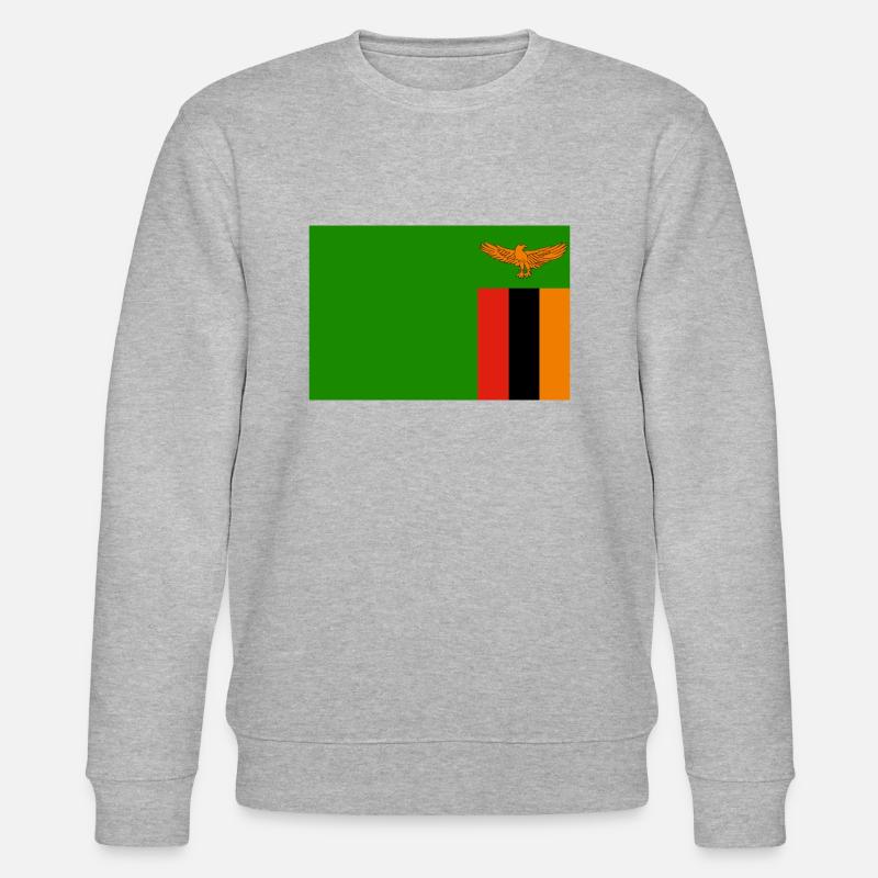 Sambia Flagg - Stanley/Stella Unisex Bio-Sweatshirt CHANGER  - Grau meliert