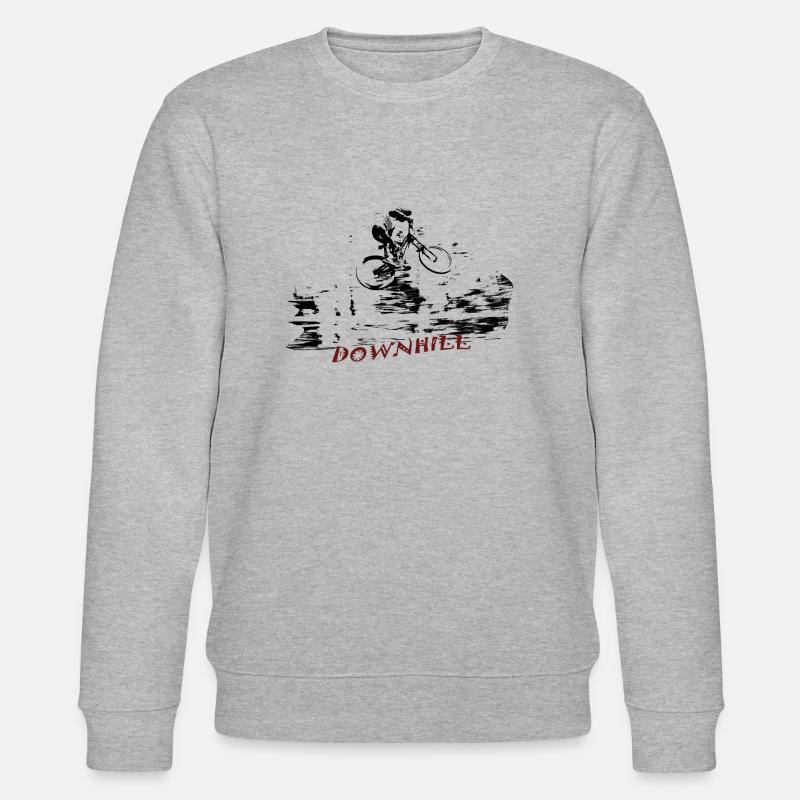 MTB bergab - Stanley/Stella Unisex Bio-Sweatshirt CHANGER  - Grau meliert