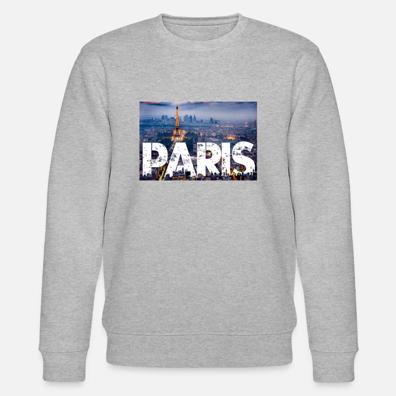 Paris Tour Eiffel - Sweat bio CHANGER Stanley/Stella Unisexe - gris chiné