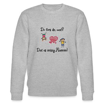Do lors de, wat? - Kölscher Spruch - Stanley/Stella Unisex Bio-Sweatshirt CHANGER  - Grau meliert - Vorne - Nik (191cm) & Marisol (170cm)