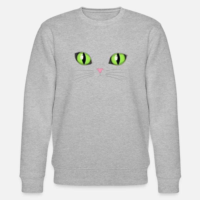 Cat es eyes - Stanley/Stella Unisex Bio-Sweatshirt CHANGER  - Grau meliert