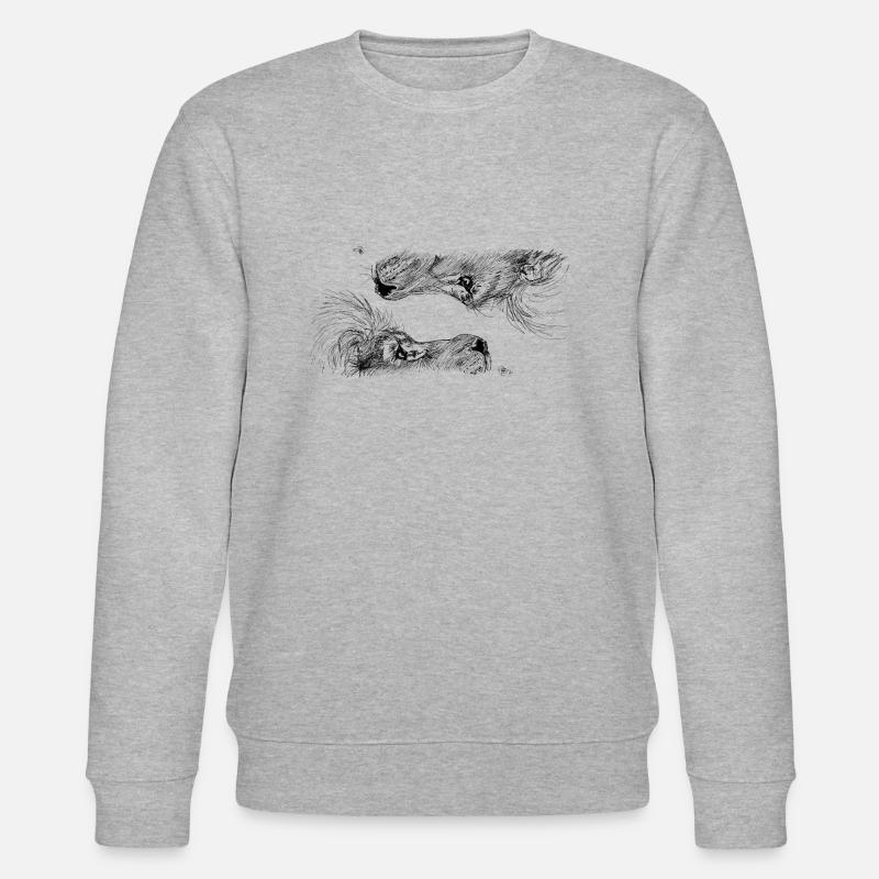 Doppellöwe - Stanley/Stella Unisex Bio-Sweatshirt CHANGER  - Grau meliert