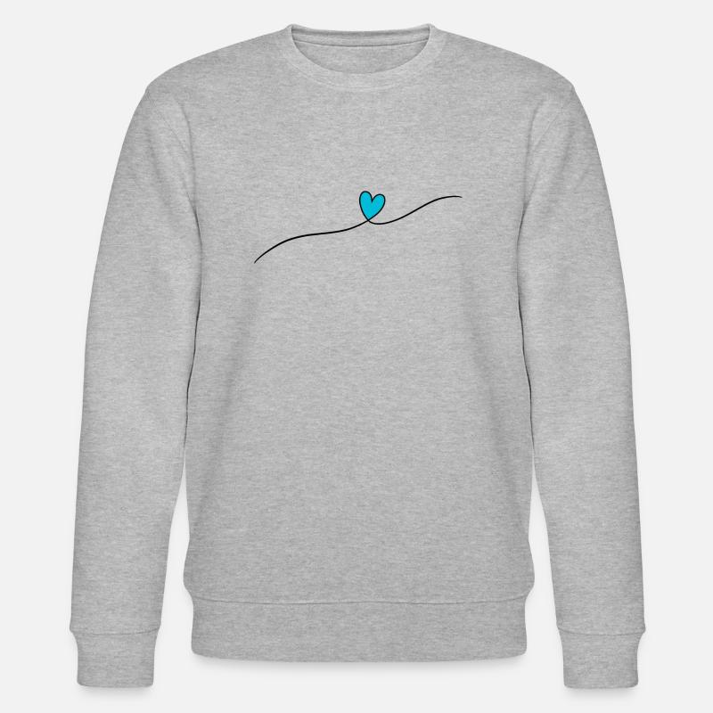 Herz 2 - Stanley/Stella Unisex Bio-Sweatshirt CHANGER  - Grau meliert