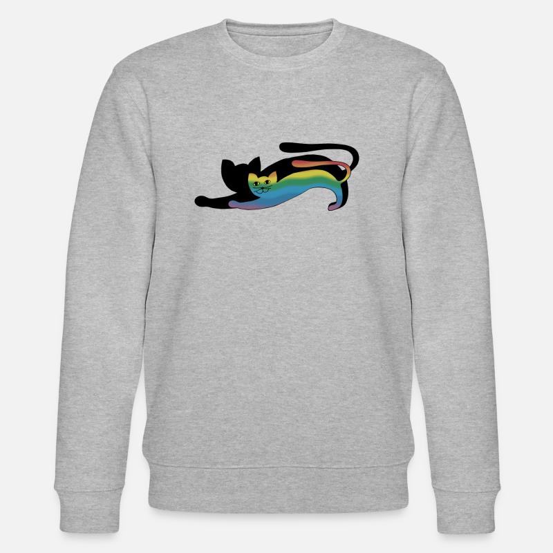 Katze - Stanley/Stella Unisex Bio-Sweatshirt CHANGER  - Grau meliert