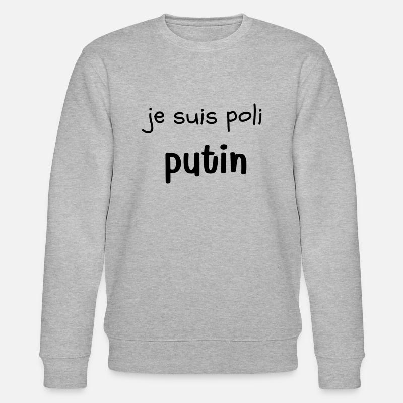 je suis poli putain - Sweat bio CHANGER Stanley/Stella Unisexe - gris chiné