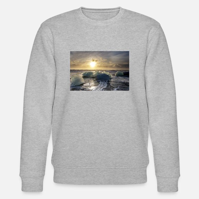 Isländischer Strand - Stanley/Stella Unisex Bio-Sweatshirt CHANGER  - Grau meliert