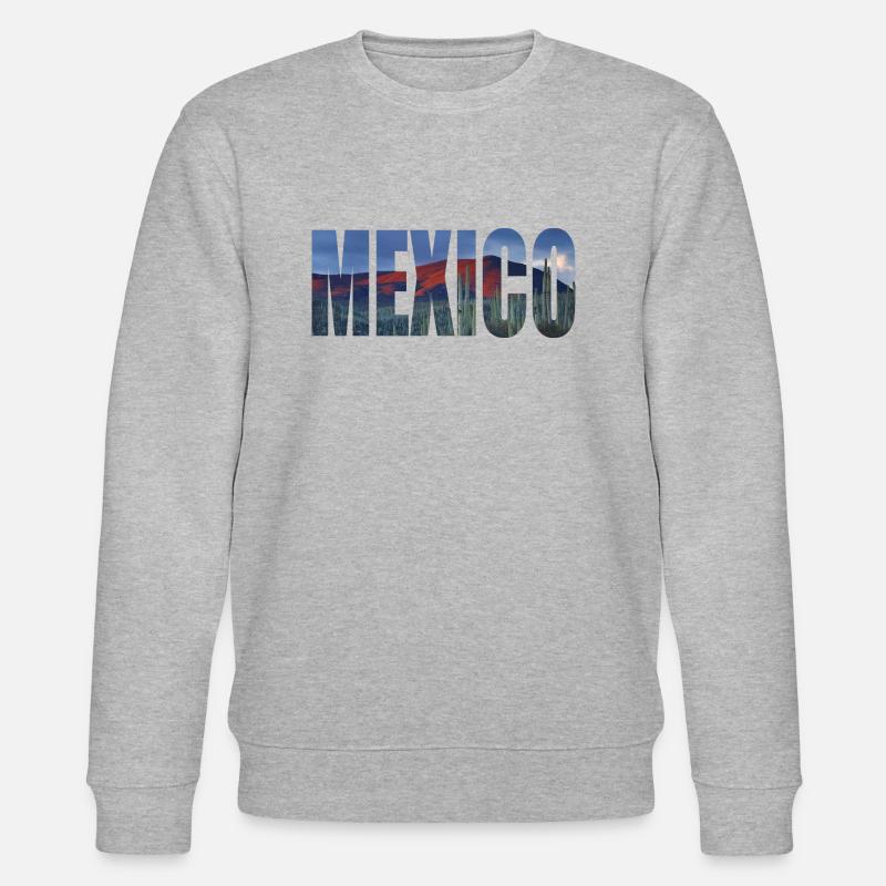 mexique mexique cactus - Sweat bio CHANGER Stanley/Stella Unisexe - gris chiné