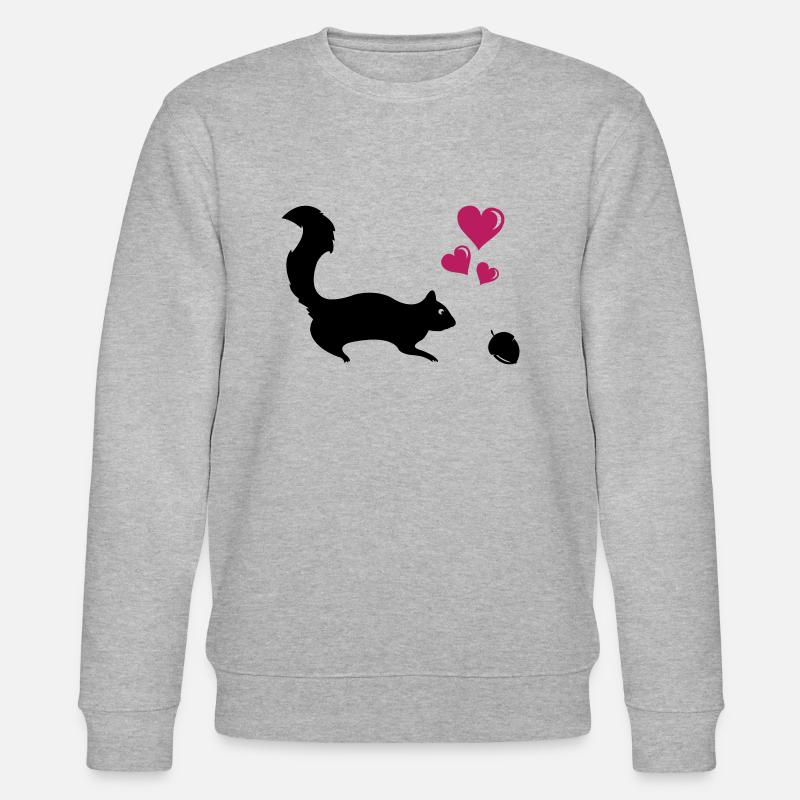Eichhörnchen Love - Stanley/Stella Unisex Bio-Sweatshirt CHANGER  - Grau meliert