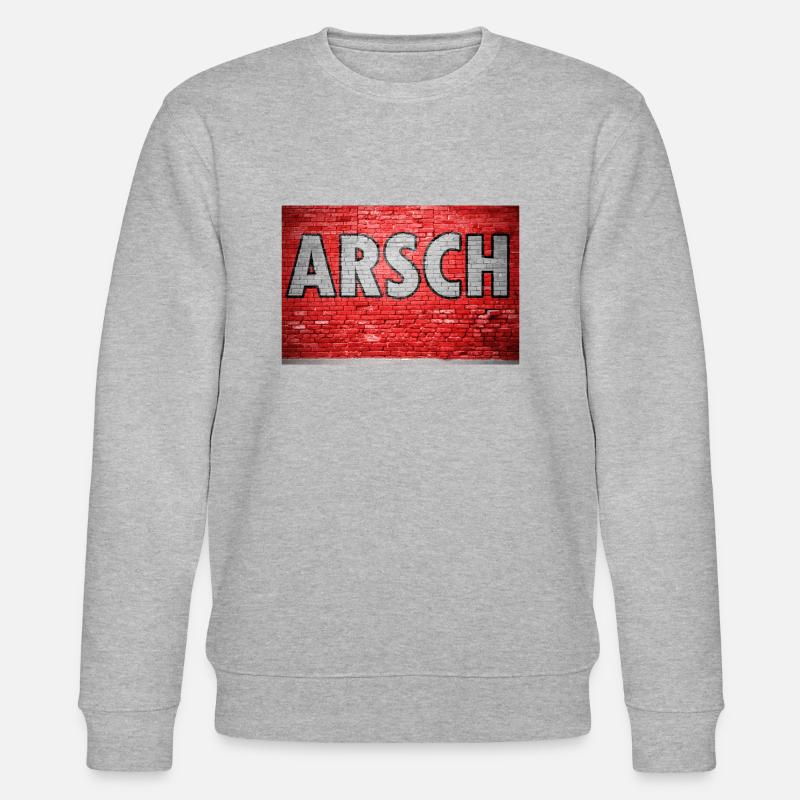 Ass Brick Wall Graffiti - Stanley/Stella CHANGER Unisex Organic Sweatshirt - heather grey