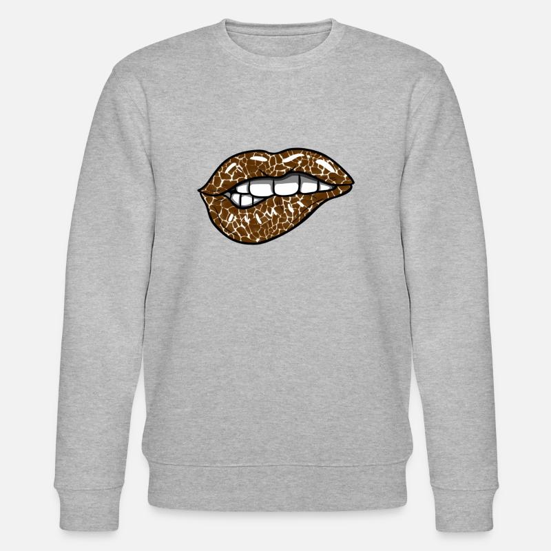 Lèvres de léopard - Sweat bio CHANGER Stanley/Stella Unisexe - gris chiné