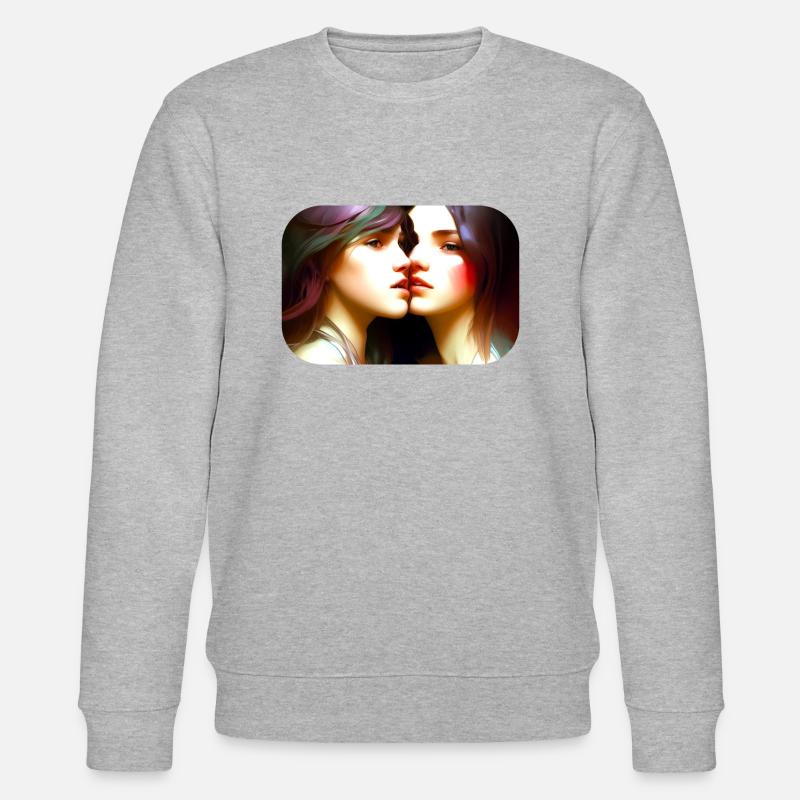 Zwei Mädchen zusammen - Stanley/Stella Unisex Bio-Sweatshirt CHANGER  - Grau meliert