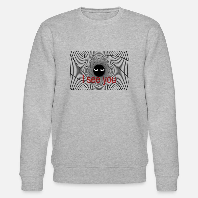 spirale mit Augen - Stanley/Stella Unisex Bio-Sweatshirt CHANGER  - Grau meliert