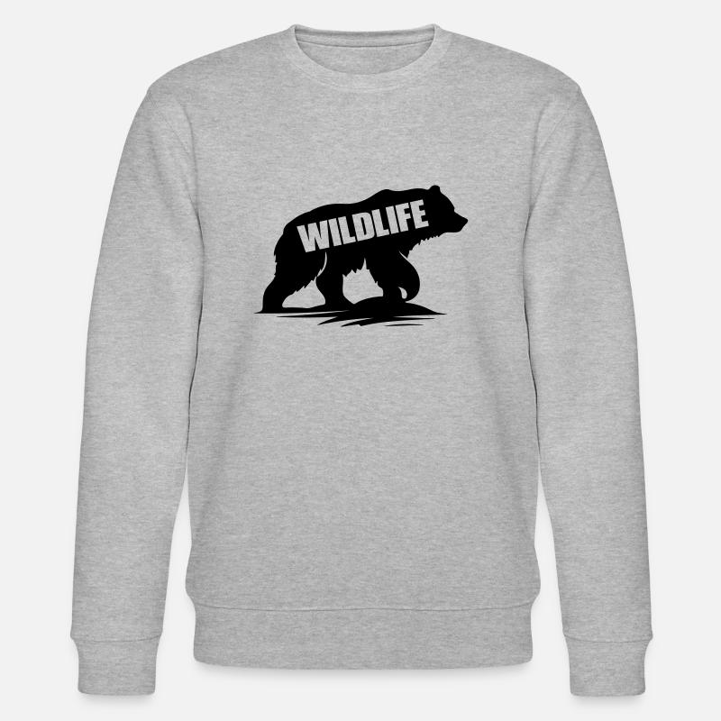 bär wildlife - Stanley/Stella Unisex Bio-Sweatshirt CHANGER  - Grau meliert