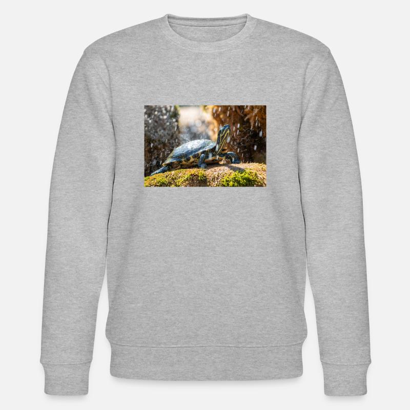 Yellow-bellied slider Trachemys scripta scripta - Stanley/Stella CHANGER Unisex Organic Sweatshirt - heather grey