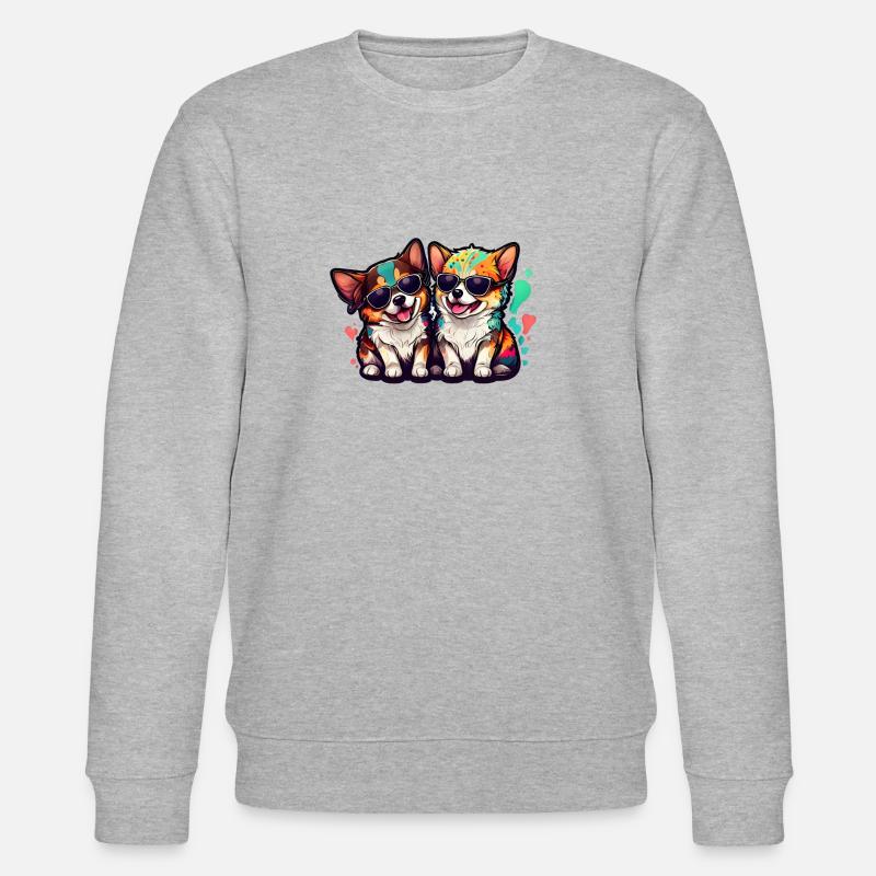 Bunt hund - Stanley/Stella Unisex Bio-Sweatshirt CHANGER  - Grau meliert
