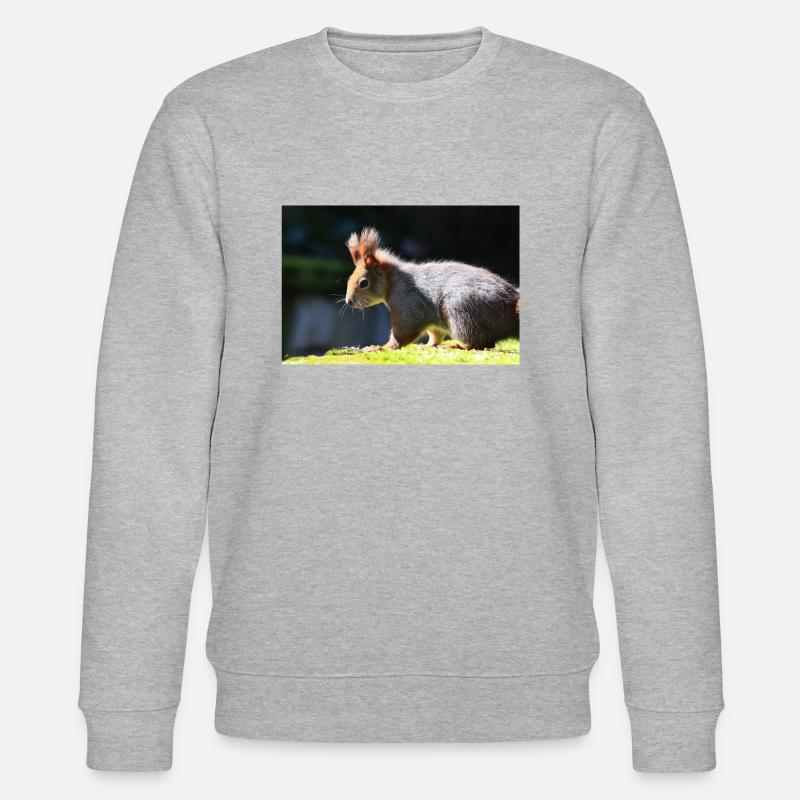 Eichhörnchen, Isibat - Stanley/Stella Unisex Bio-Sweatshirt CHANGER  - Grau meliert