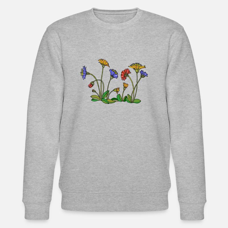 Blumen - Stanley/Stella Unisex Bio-Sweatshirt CHANGER  - Grau meliert