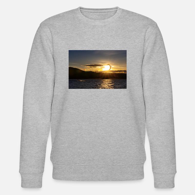Kitesurfer am Kochelsee - Stanley/Stella Unisex Bio-Sweatshirt CHANGER  - Grau meliert